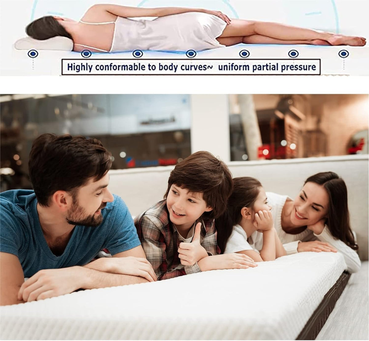 Natural Latex 3-Inch Breathable Mattress Topper 135x190cm