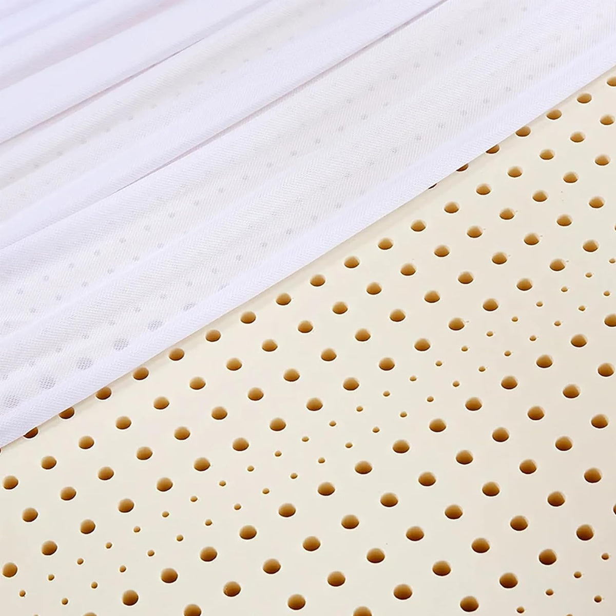 4" Organic Latex Mattress Topper - Dual-Sided Flippable Queen Size Bed Pad - 4 Inch Certified Foam for Comfort & Support - Eco-Friendly Sleep Solution