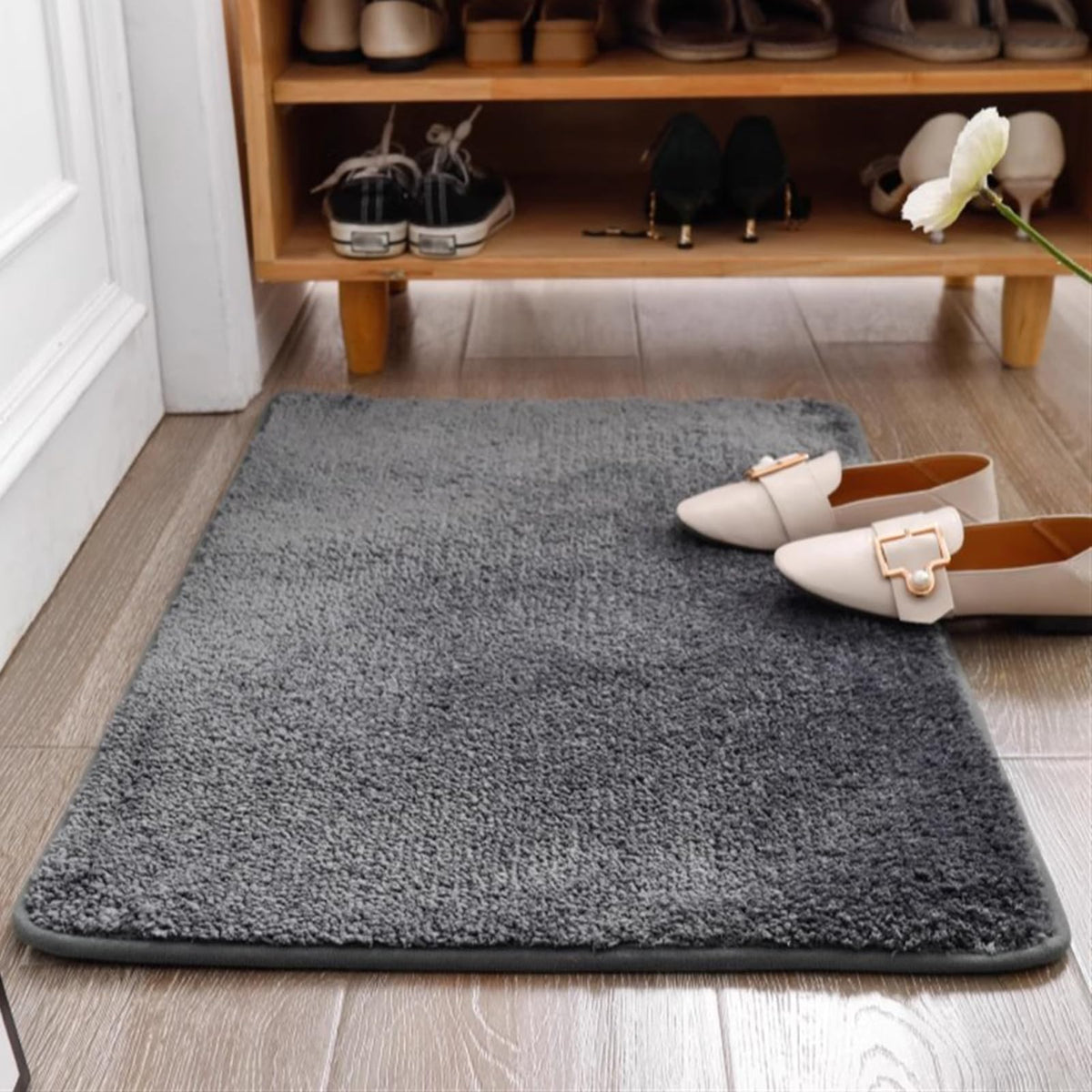 Insun Fluffy Non-Slip Absorbent Bathroom Rug