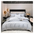 NERHWIVS 6-Piece Solid Cotton Duvet Cover Bedding Set