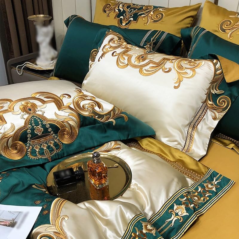 GVRMLDF 4-Piece High-Density Long-Staple Cotton Bedding Set