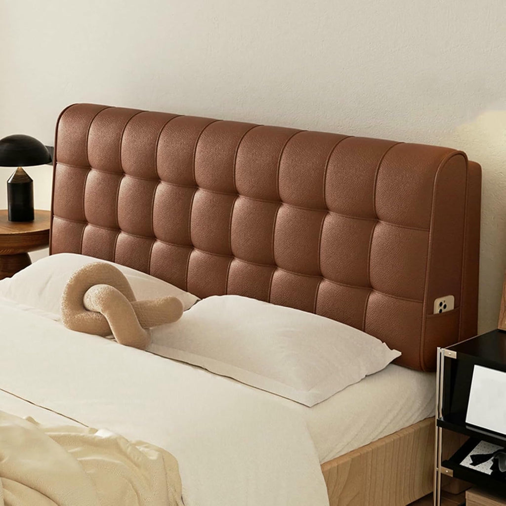 XFYGQTOM Large Upholstered Headboard Reading Wedge Pillow