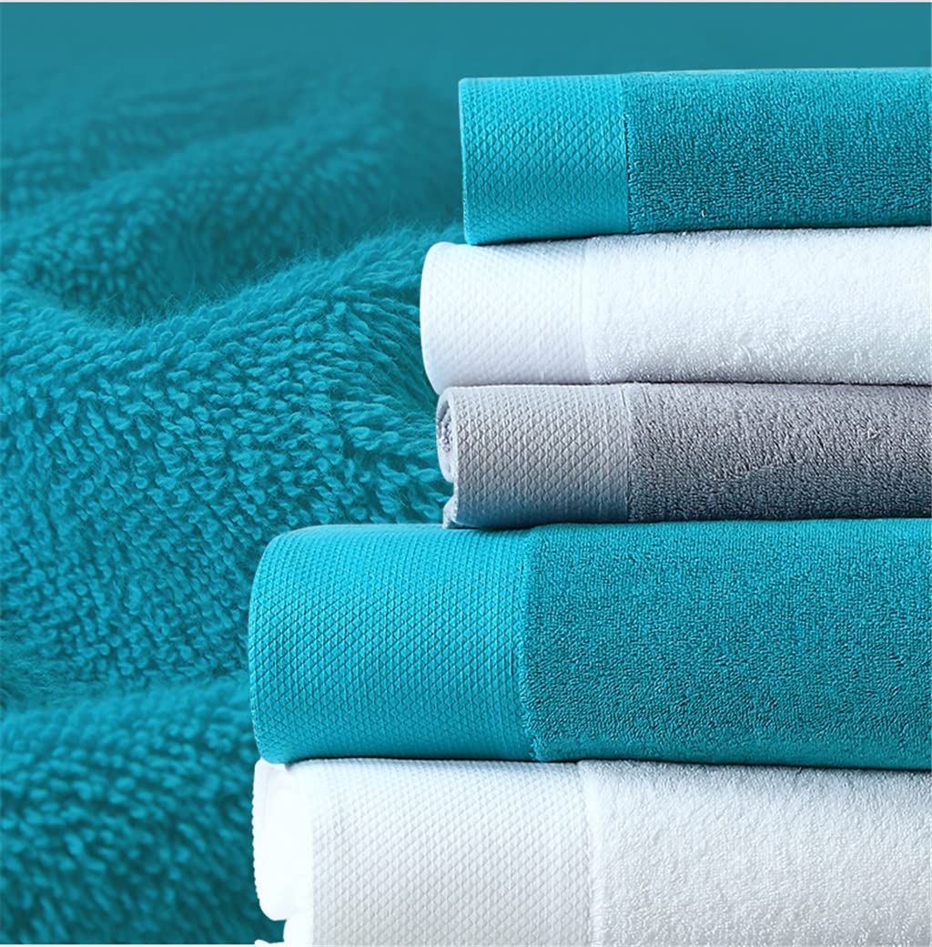 3-Piece Soft Thick Blue Hotel Bath, Hand & Face Towel Set