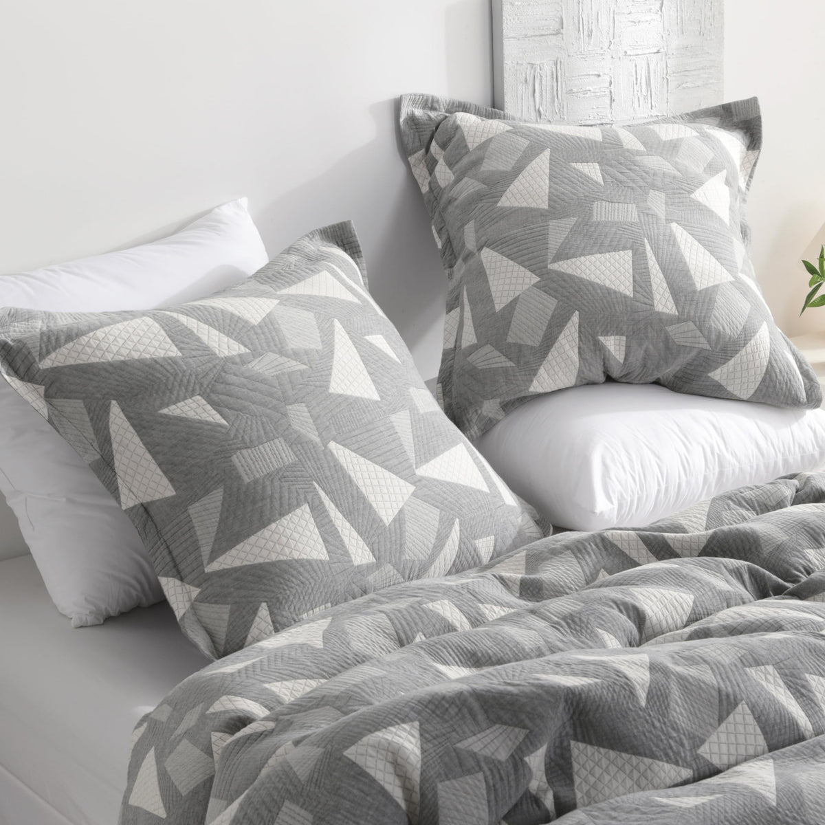 NTBAY 3-Layer Muslin Cotton Pillow Shams 2-Pack