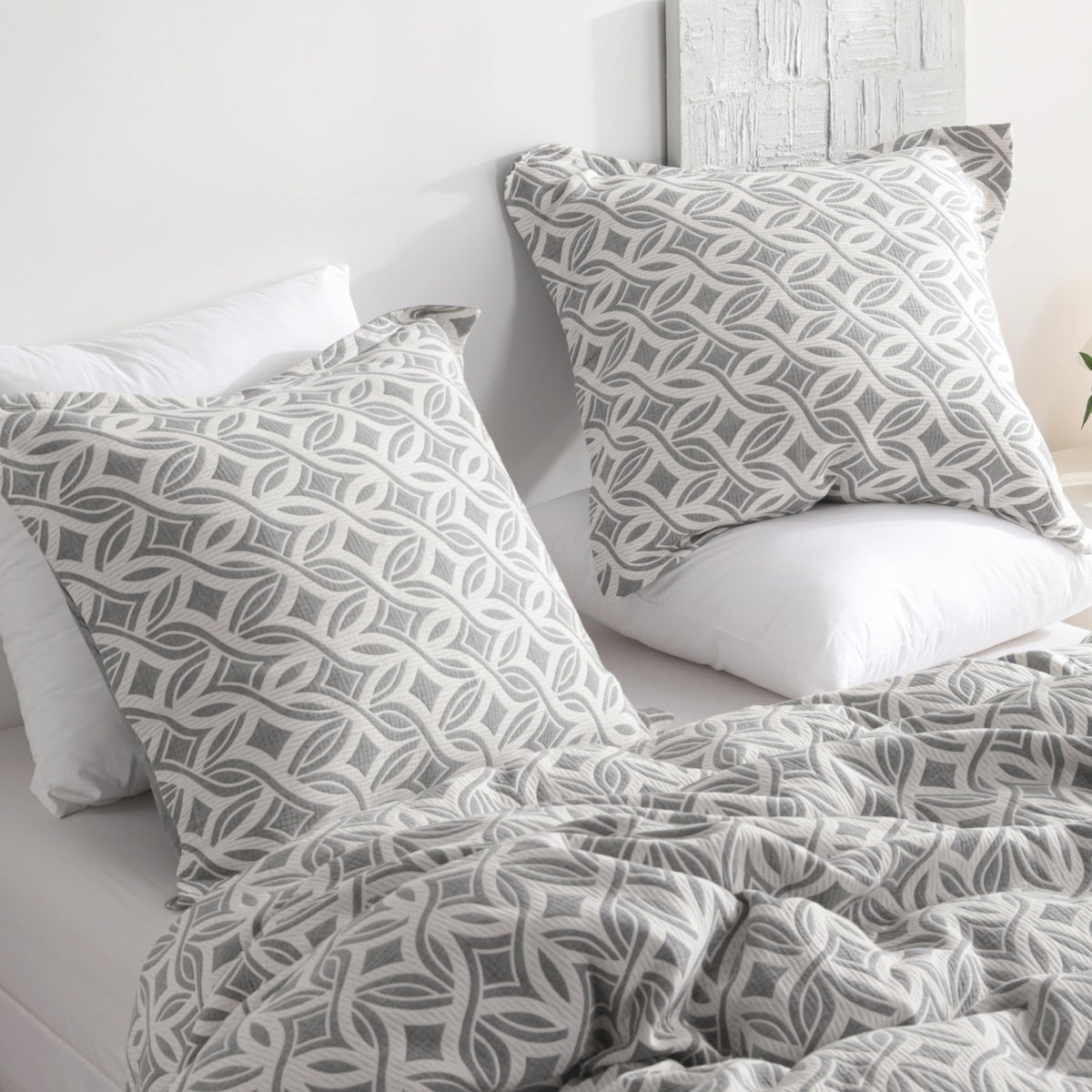 NTBAY 3-Layer Muslin Cotton Pillow Shams 2-Pack