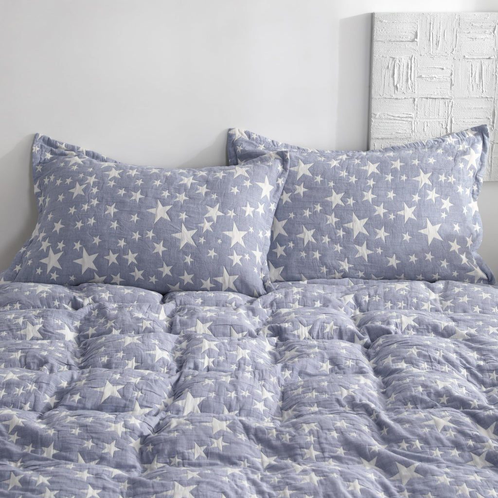 NTBAY 3-Layer Muslin Cotton Pillow Shams 2-Pack