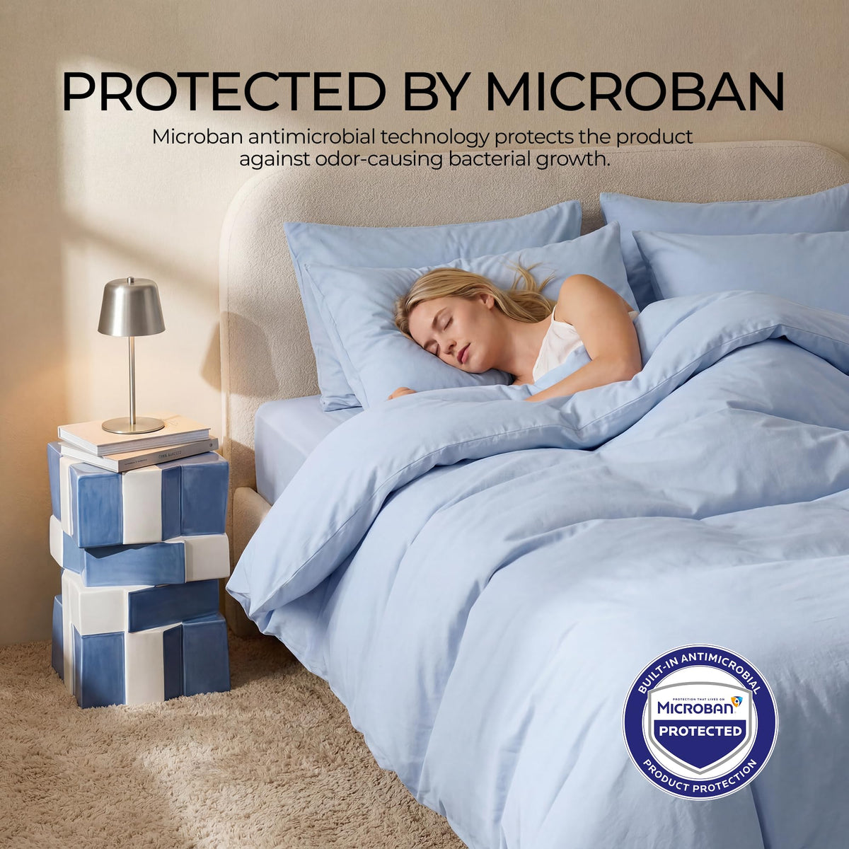 FAUNNA 2-Pack Cotton Pillow Protectors & Twin XL Duvet Cover