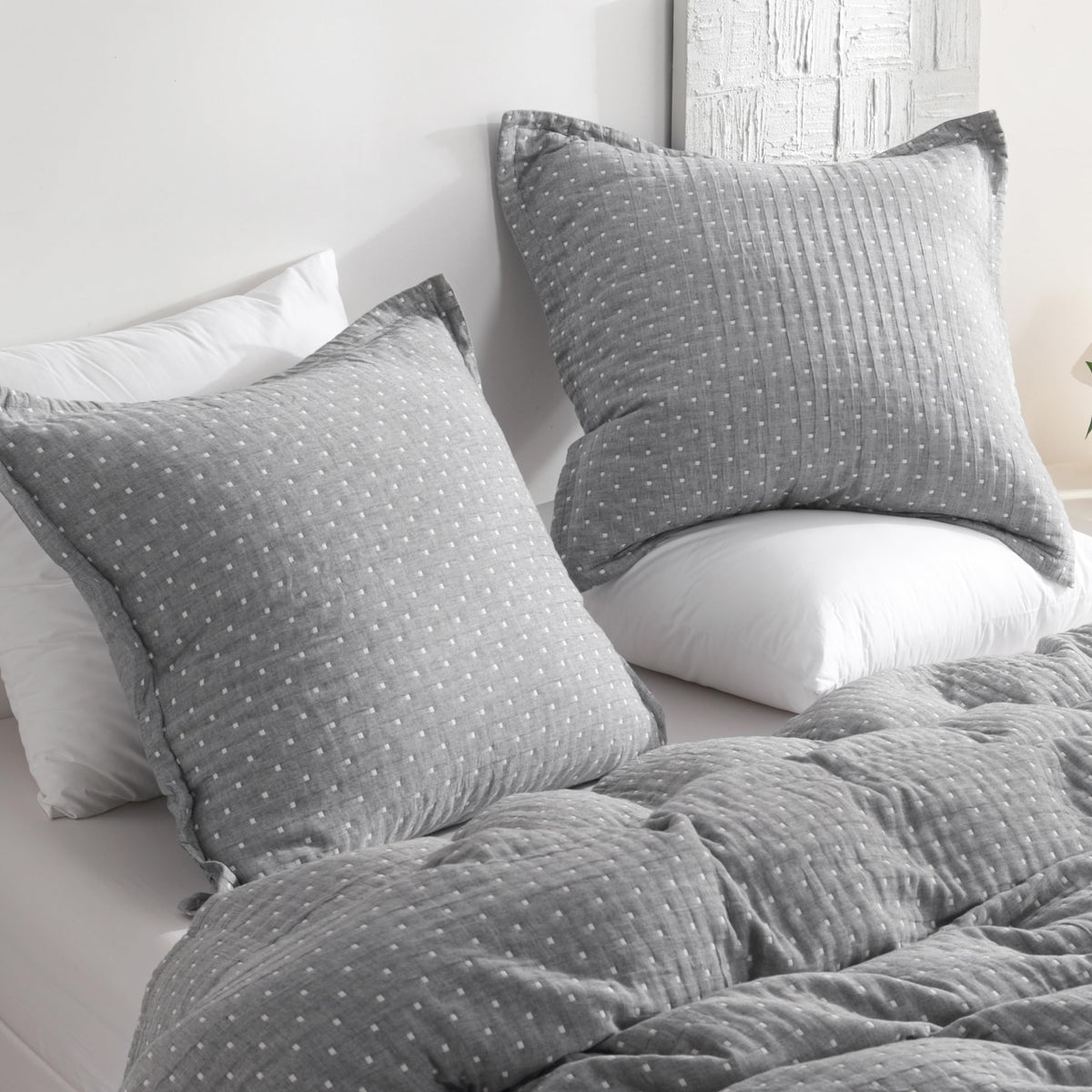 NTBAY 3-Layer Muslin Cotton Pillow Shams 2-Pack