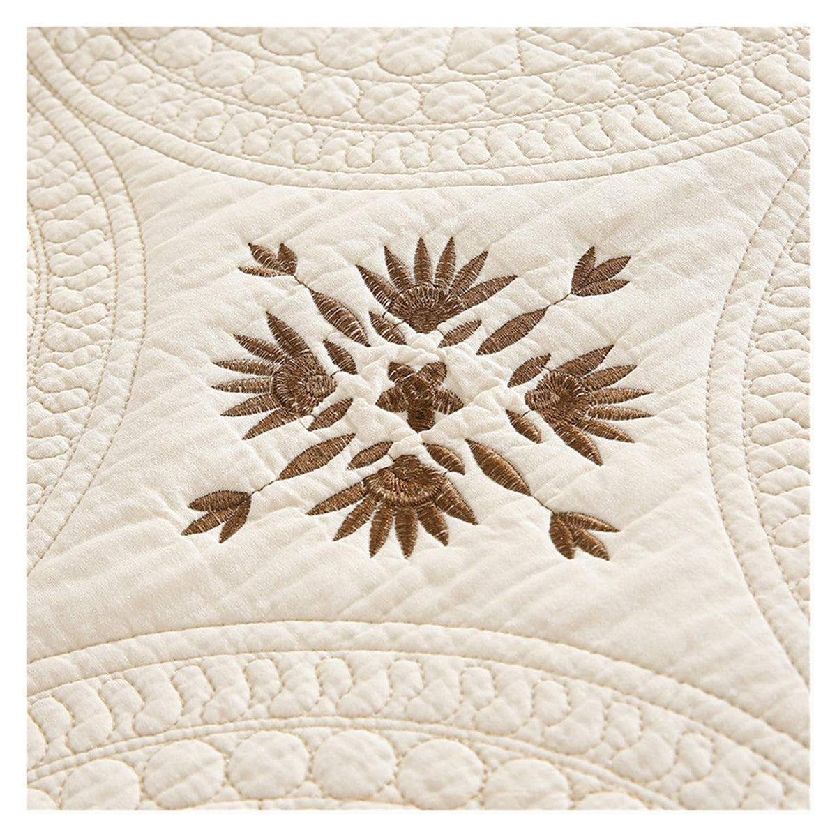 Bedding Scandinavian Quilt Three-Piece Embroidered Bedspread Linen Quilted Blanket European Coverlet Plaid Lining bedspreads
