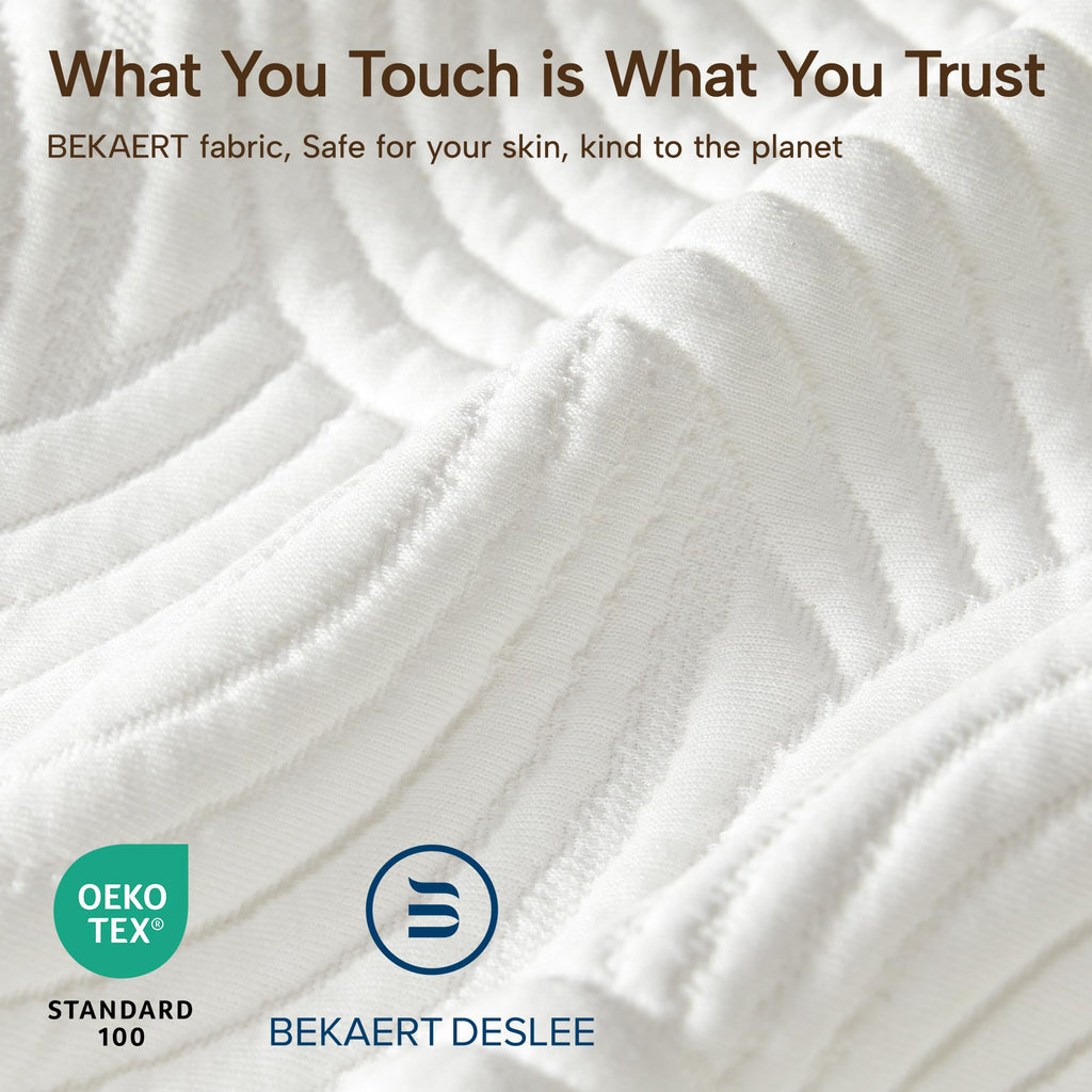 JSELF 3-Inch Luxury Cooling Gel Memory Foam Mattress Topper