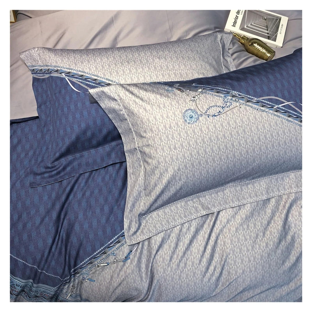4 Pieces Bedding Sets Digital Printing Bed Sheets Pillowcase Duvet Cover Queen King Size (8 King)
