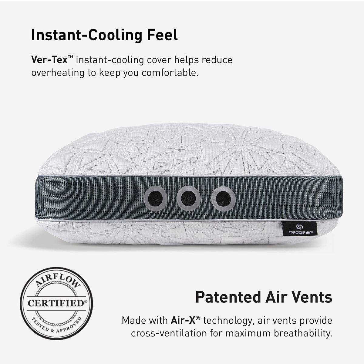 Bedgear Storm Cooling Pillow & Queen Mattress Protector Bundle