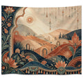 Lotus Flower & Peacock Serenity Wall Tapestry