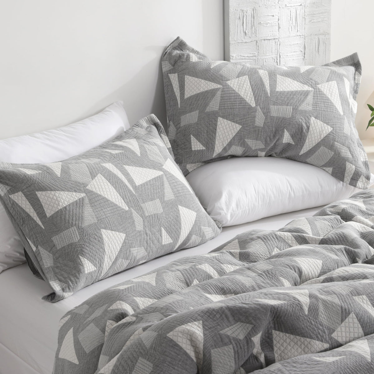 NTBAY 3-Layer Muslin Cotton Pillow Shams 2-Pack