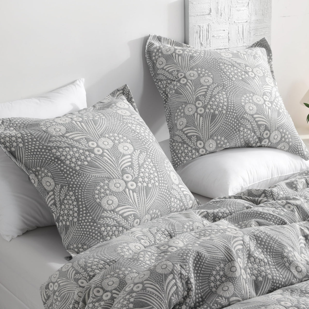 NTBAY 3-Layer Muslin Cotton Pillow Shams 2-Pack