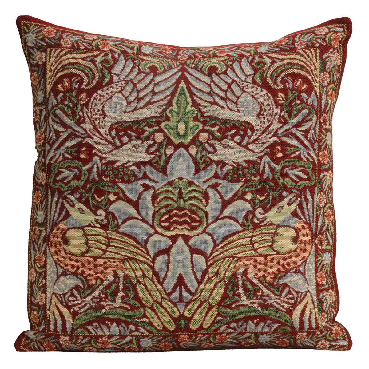 William Morris Peacock & Dragon Tapestry Pillow Cover
