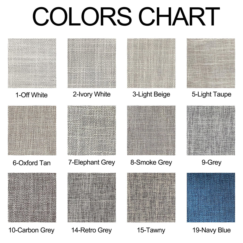 Fcosie Extra Wide Pinch Pleat Linen Blackout Curtains