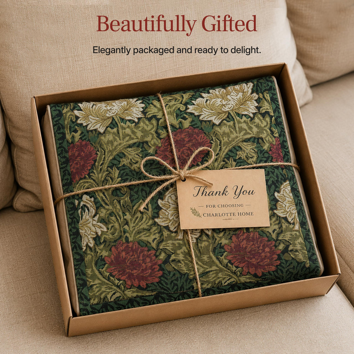 William Morris Peacock & Dragon Tapestry Pillow Cover